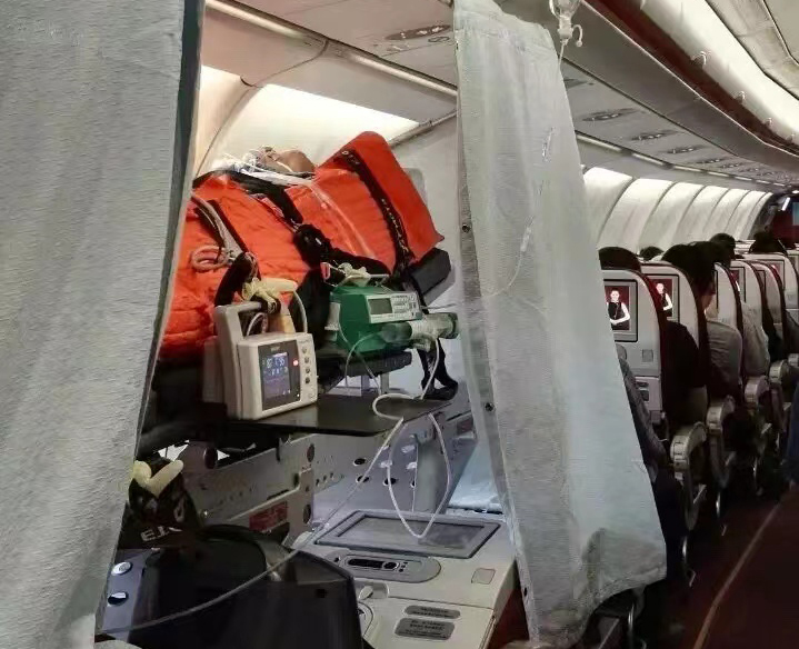 双鸭山跨国医疗包机、航空担架